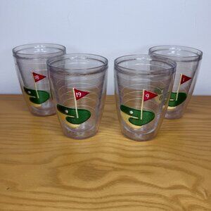 Vintage Tervis Tumbler Hole Signature Series Golf Cup 12 oz. Set Of 4